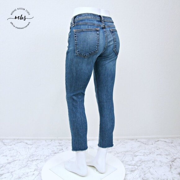 Rag & Bone Dre Low Waist Capri Raw Hem Jeans Blue Women 26 - Picture 4 of 10
